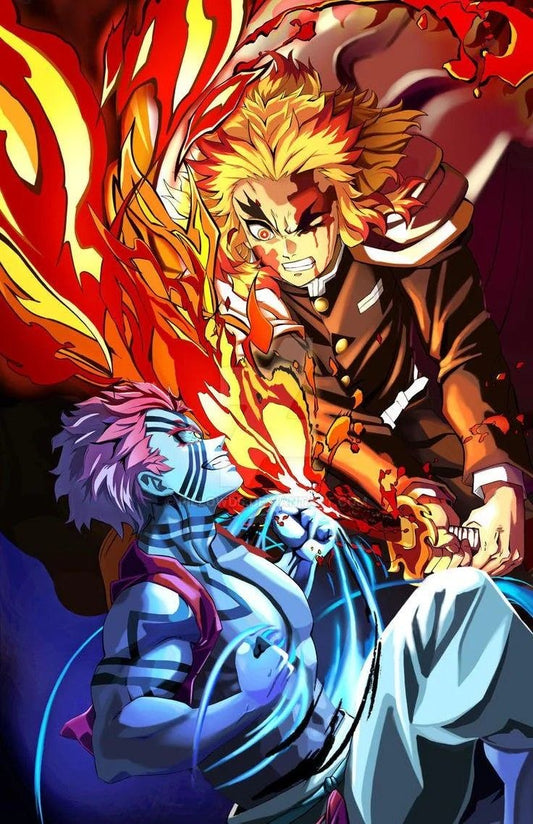 Demon Slayer Akaza vs Rengoku